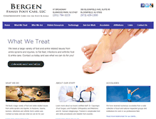 Tablet Screenshot of bergenfamilyfootcare.com